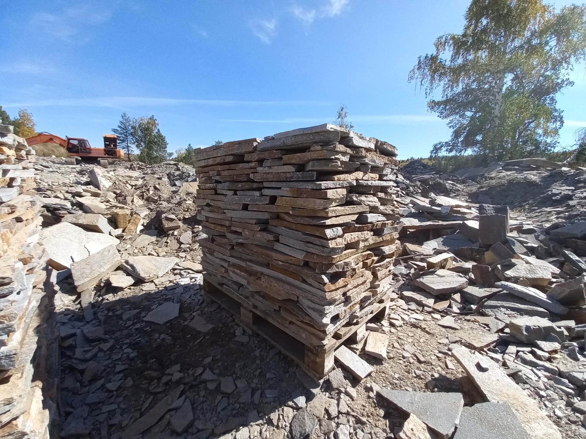 Плитняк златолит серебристый для мощения на бетон купить в Кизеле