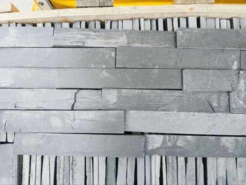 Плитка чёрная из натурального камня фасадная 30 см * 5 см, толщина 7 мм -30 мм купить в Кизеле